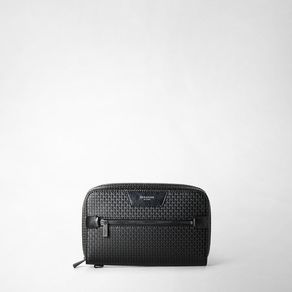 Black designer clutch bag in Stepan