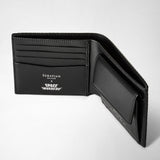 4-card billfold wallet with coin pouch in stepan - space invaders black