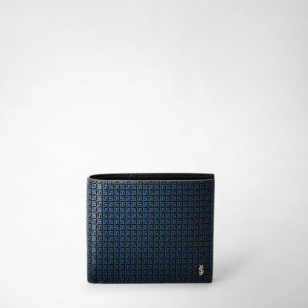 Brieftasche aus stepan mit vier karteneinsteckfächern und münzfach - ocean blue/black