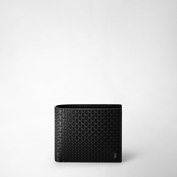 Brieftasche aus stepan mit vier karteneinsteckfächern und münzfach - black/black