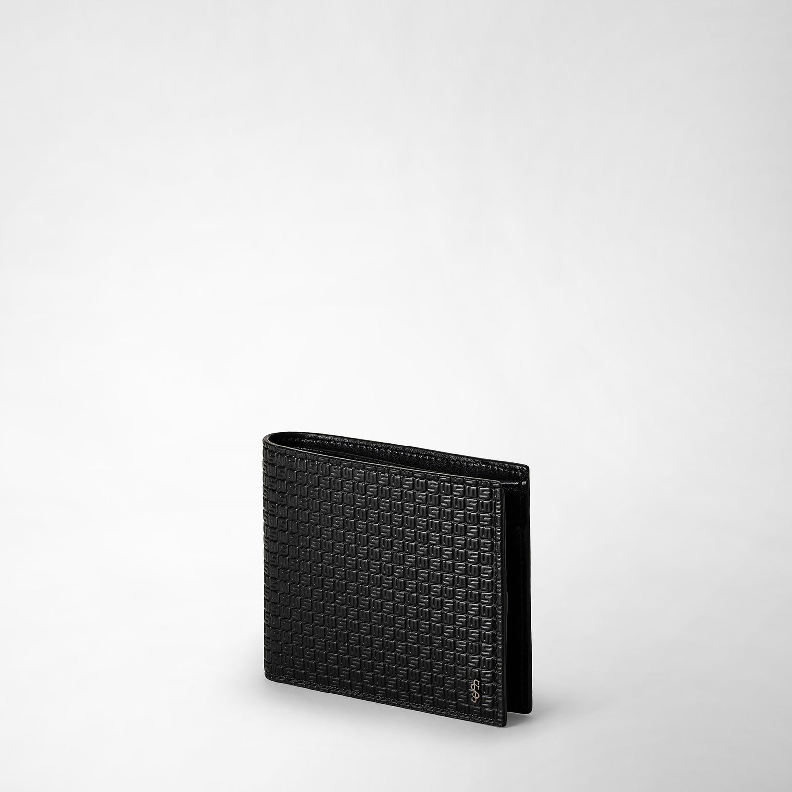 【SERAPIAN】STEPAN製8カードビルフォールドウォレット 8-card billfold wallet in stepan ocean blue black