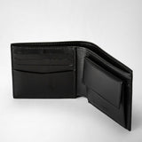 4-card billfold wallet with coin pouch in stepan - black/black