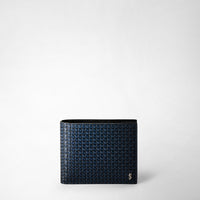 8-CARD BILLFOLD WALLET IN STEPAN Ocean Blue/Black