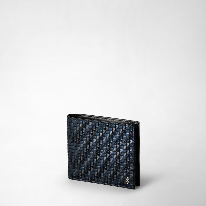 8-card billfold wallet in stepan - ocean blue/black