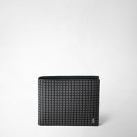 PORTAFOGLIO PER 8 CARTE IN STEPAN Asphalt Gray/Black