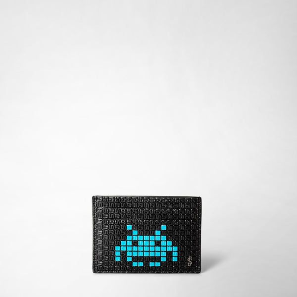 4-card holder in stepan - space invaders black