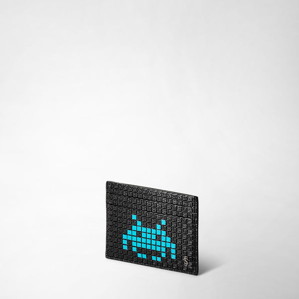 Portacarte per 4 carte in stepan - space invaders black