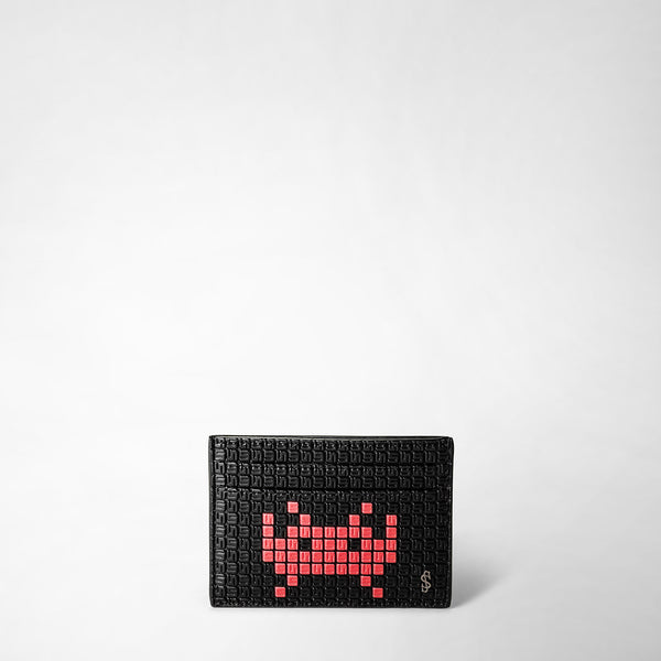 4-card holder in stepan - space invaders black