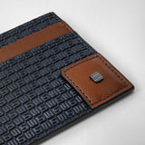 4-card holder in stepan 72 - ocean blue/cuoio