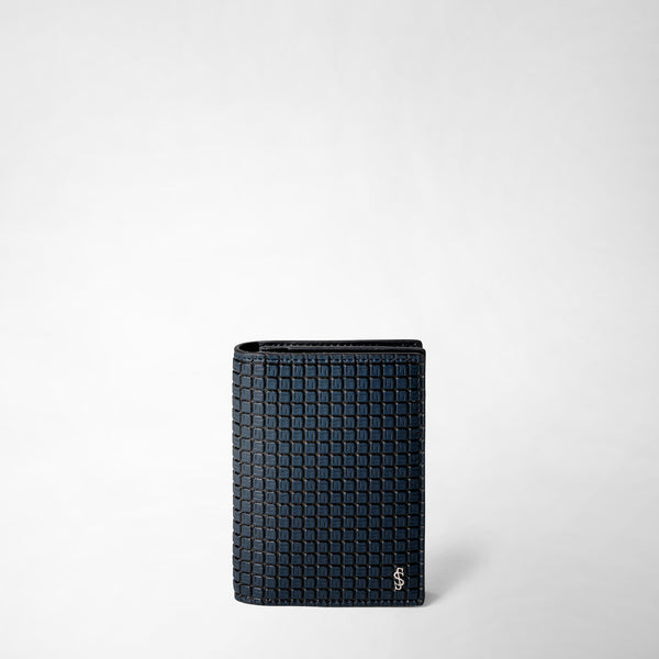 Business card case in stepan - ocean blue/black