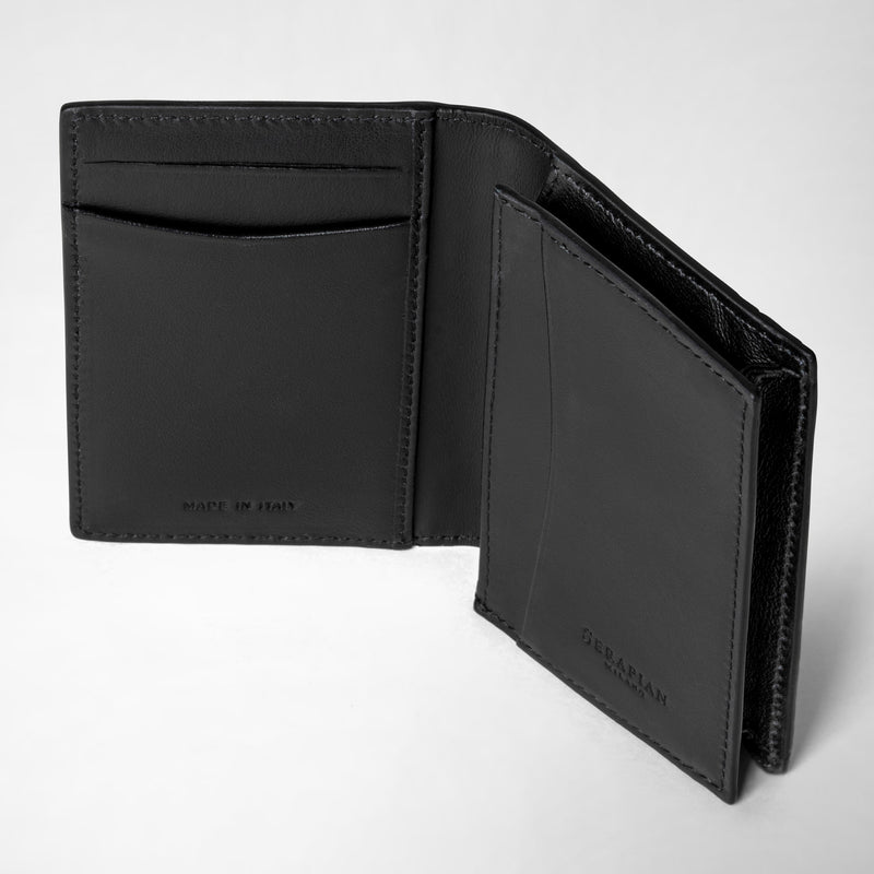 Business card case in stepan - ocean blue/black