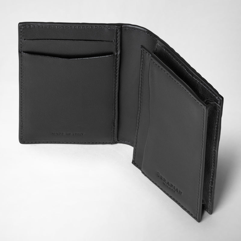 Business card case in stepan - asphalt gray/black