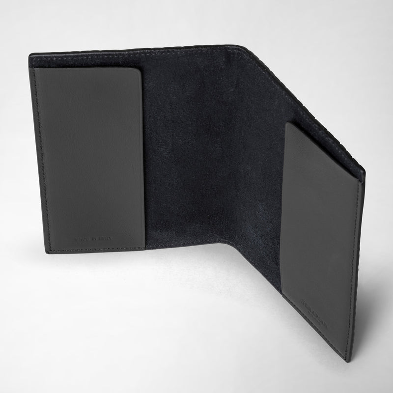 Passport holder in stepan - black/eclipse black