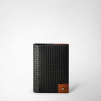 PASSPORT HOLDER IN STEPAN 72 Black/Cuoio