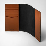 Passport holder in stepan 72 - black/cuoio