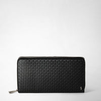 ZIP-AROUND WALLET IN STEPAN 72 Asphalt Gray/Black