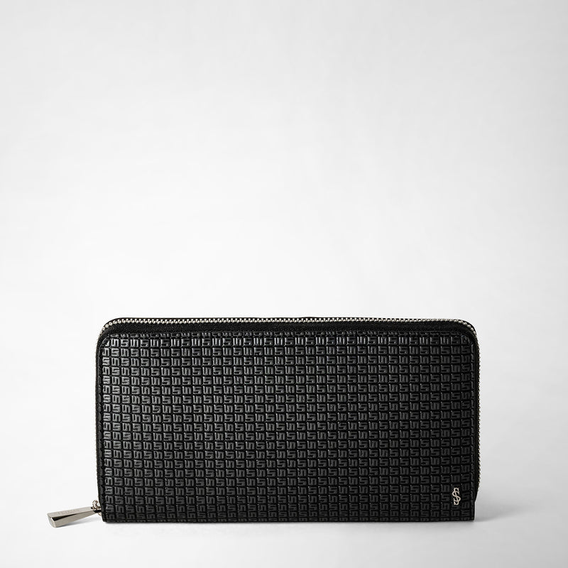 Zip-around wallet in stepan - asphalt gray/black