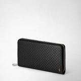 Zip-around wallet in stepan - asphalt gray/black