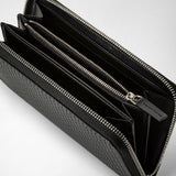 Geldbörse mit rundumreissverschluss aus stepan - asphalt gray/black