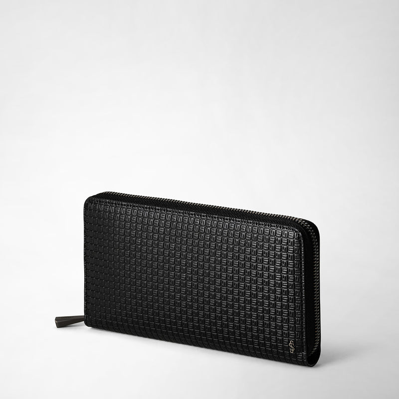 Zip-around wallet in stepan - black/eclipse black