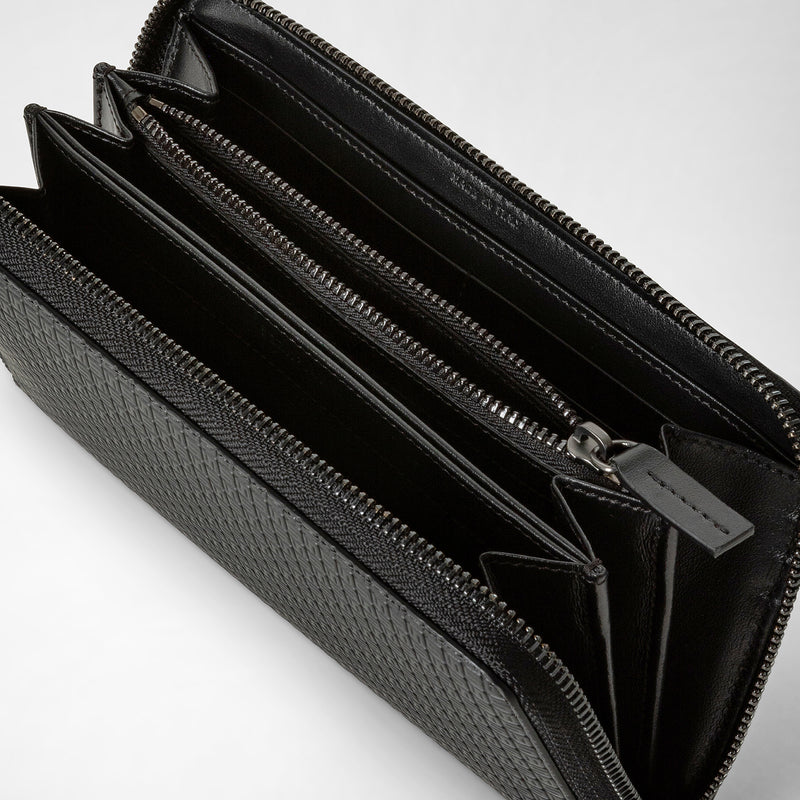 Zip-around wallet in stepan - black/eclipse black
