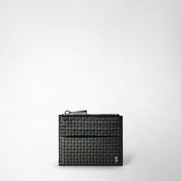 Zip card case in stepan - asphalt/black