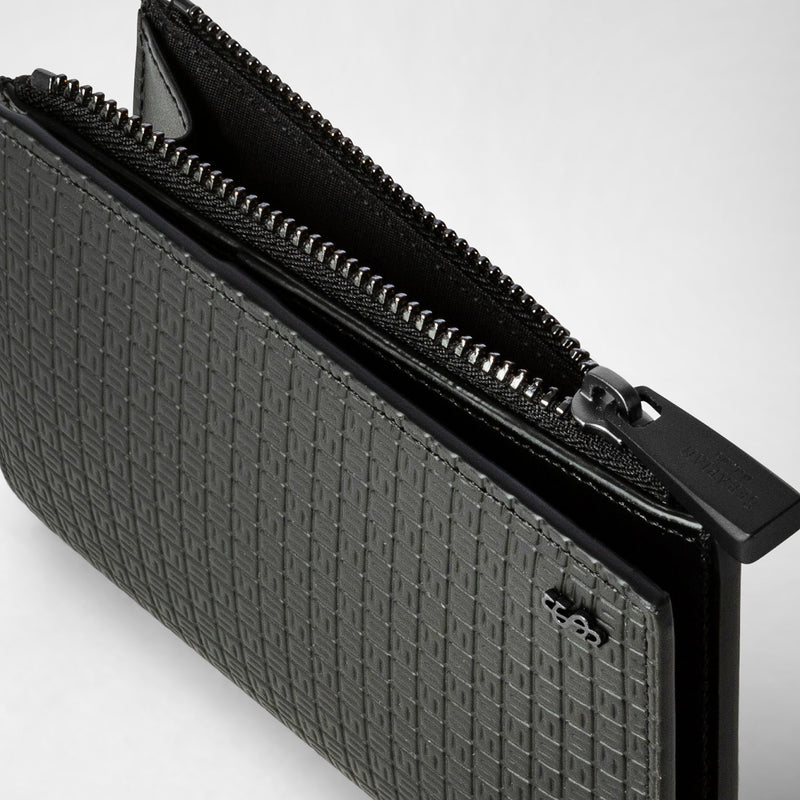 Vertical billfold with zip in stepan - black/black eclipse