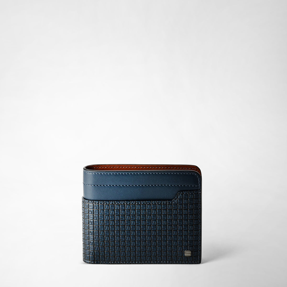 SERAPIAN★素敵！型押しレザートラベルウォレット 8-card billfold wallet in cachemire leather espresso