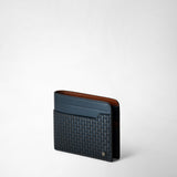 Brieftasche aus stepan mit 6 karteneinsteckfächern - ocean blue/navy/cuoio
