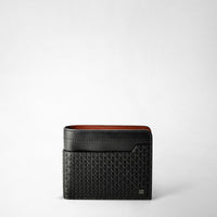 6-CARD BILLFOLD WALLET IN STEPAN Black/Black/Cuoio