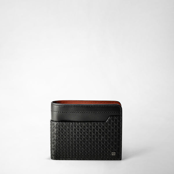 Brieftasche aus stepan mit 6 karteneinsteckfächern - black/black/cuoio