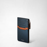 Stepan 72製ファスナーカードケース - ocean blue/navy/cuoio