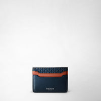 5-CARD HOLDER IN STEPAN 72 Ocean Blue/Navy/Cuoio