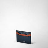 5-card holder in stepan 72 - ocean blue/navy/cuoio