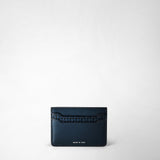 5-card holder in stepan 72 - ocean blue/navy/cuoio