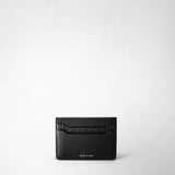 Stepan 72製5カードホルダー - black/black/cuoio