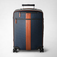CABIN TROLLEY IN STEPAN Ocean Blue/Cuoio