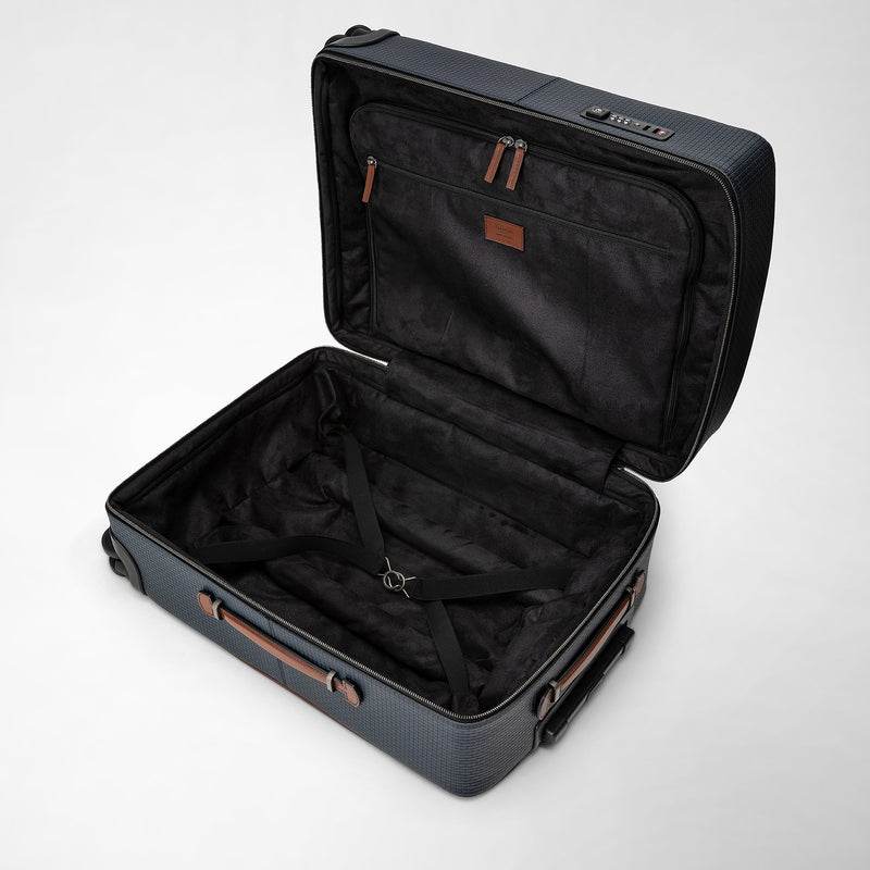 Cabin trolley in stepan 72 - ocean blue/cuoio