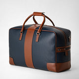 Duffle bag in stepan 72 - ocean blue/cuoio